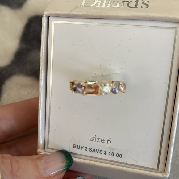 NIB Multi Gem Ring Size 6 - Picture 2 of 7